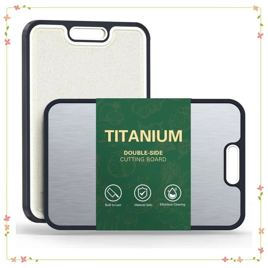 Cutting Board Titanium Double-Sided Non-Slip & Juice Groove
