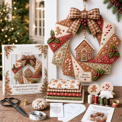 DIY Fabric Wreath Kit Christmas Holiday Craft Materials Included