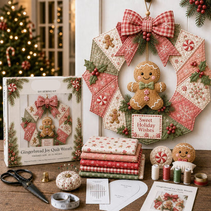 DIY Fabric Wreath Kit Christmas Holiday Craft Materials Included