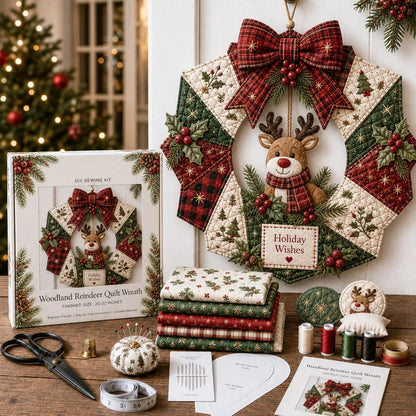 DIY Fabric Wreath Kit Christmas Holiday Craft Materials Included