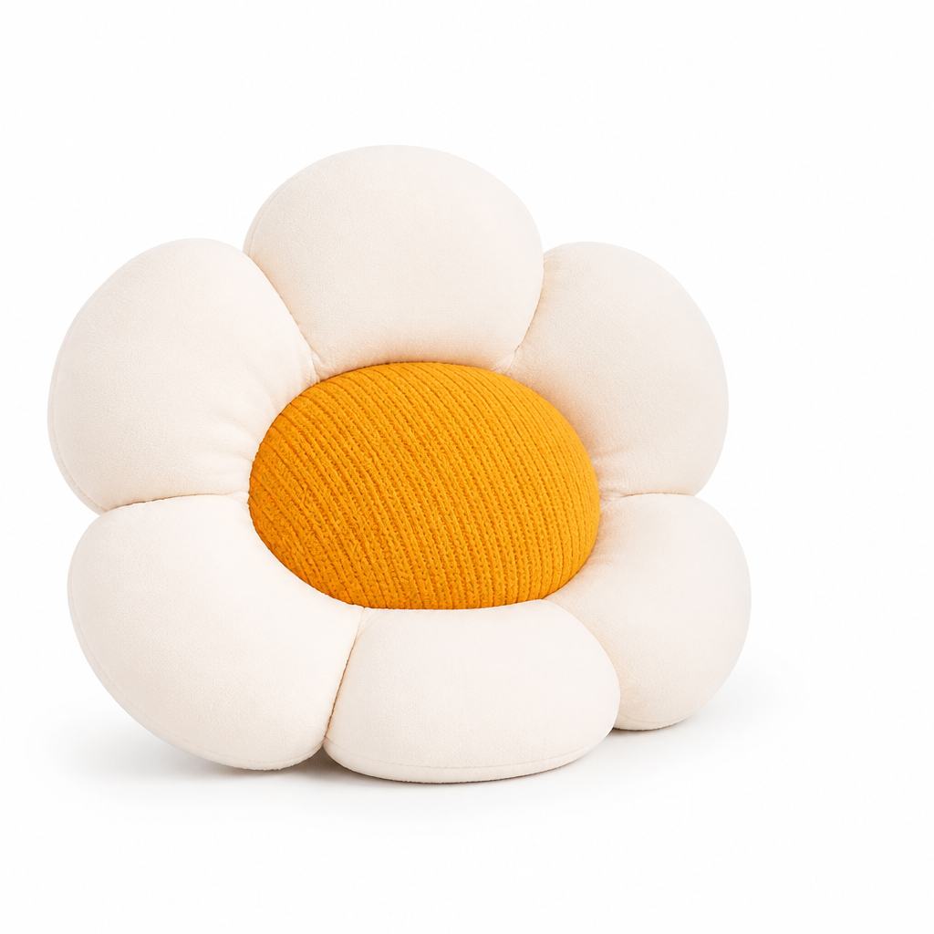 Daisy-Shaped Decorative Machine Washable Floor Cushion