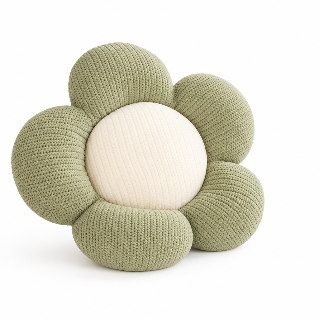 Daisy-Shaped Decorative Machine Washable Floor Cushion