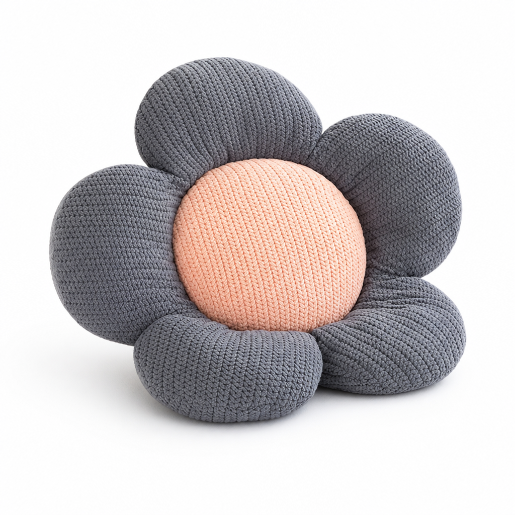 Daisy-Shaped Decorative Machine Washable Floor Cushion