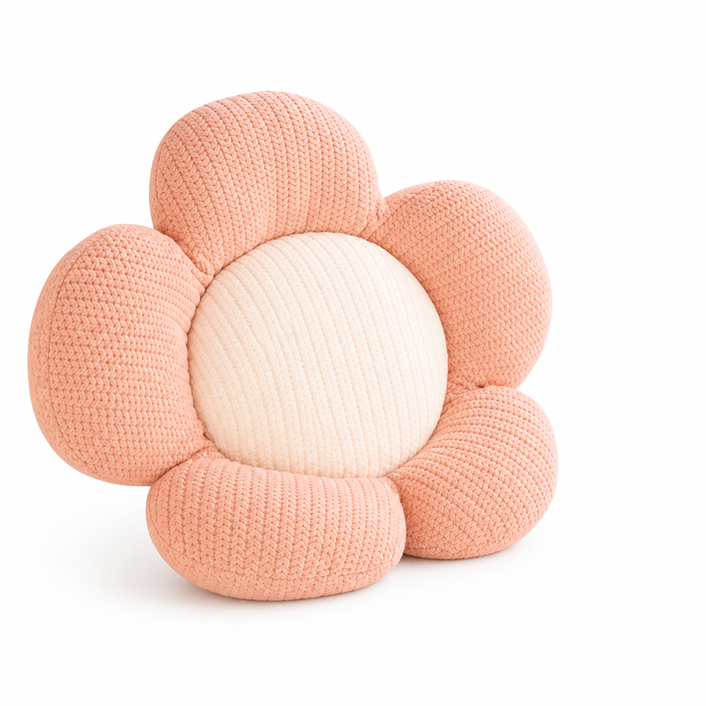 Daisy-Shaped Decorative Machine Washable Floor Cushion