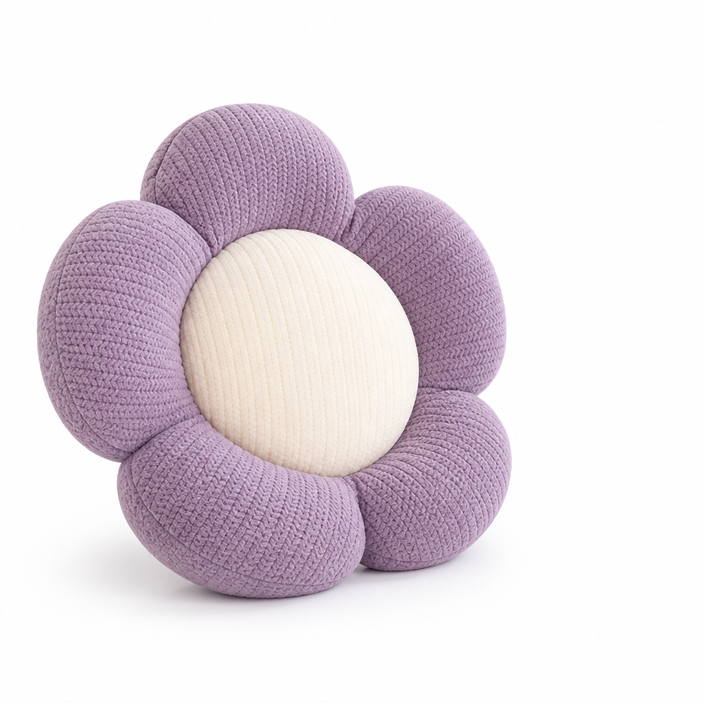 Daisy-Shaped Decorative Machine Washable Floor Cushion