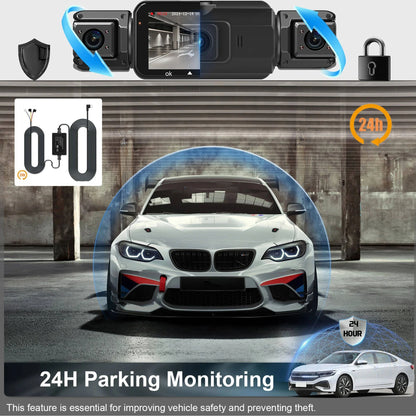 Dash Cam 4-Channel Wi-Fi Night Vision