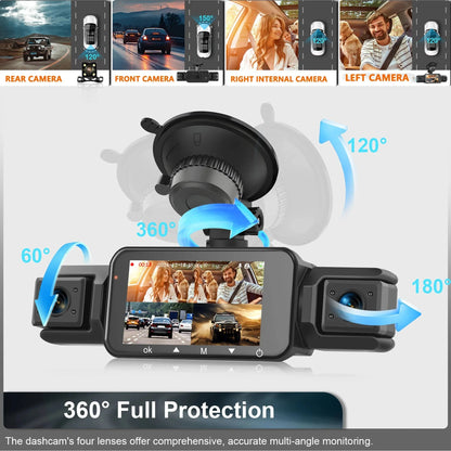 Dash Cam 4-Channel Wi-Fi Night Vision