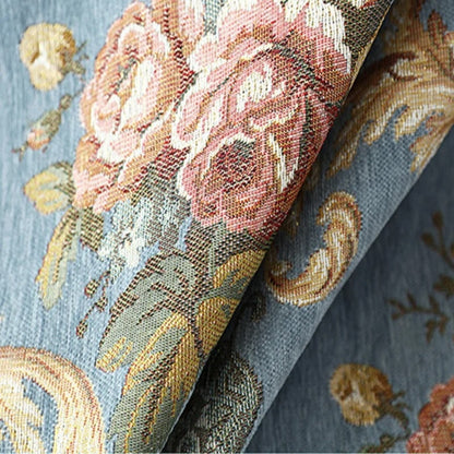 Decorative Cushion Cover Chenille Jacquard Floral Beaded Edge