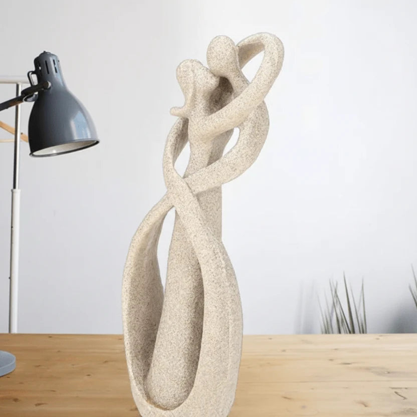 Decorative Sculpture Abstract Resin Embrace Design