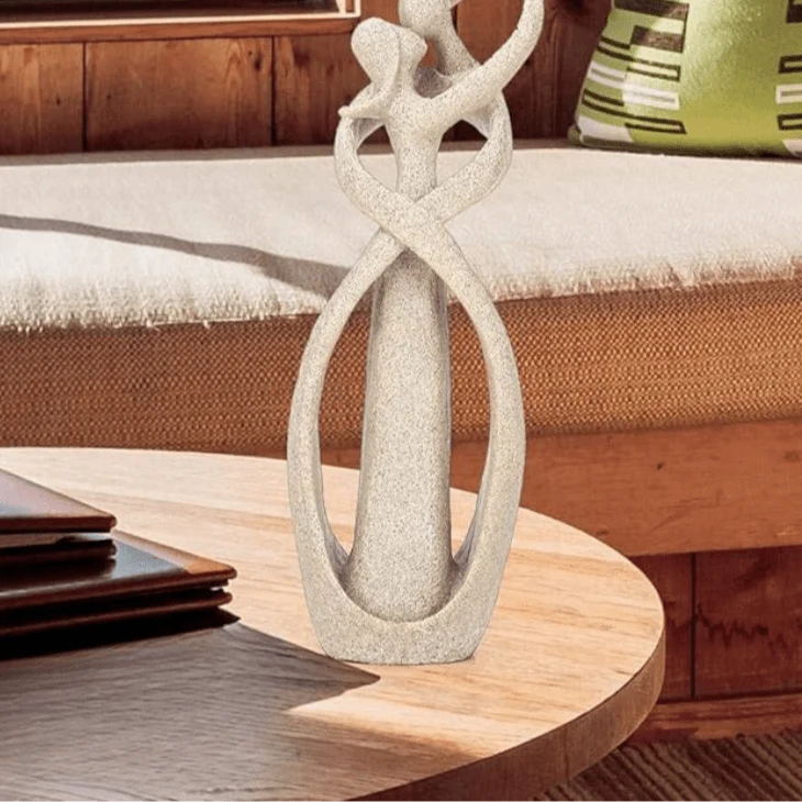 Decorative Sculpture Abstract Resin Embrace Design