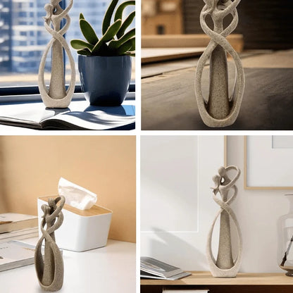 Decorative Sculpture Abstract Resin Embrace Design
