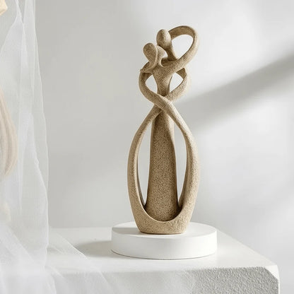 Decorative Sculpture Abstract Resin Embrace Design