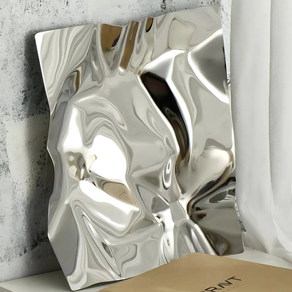 Decorative Tray Stainless Steel Wrinkled Mirror Finish