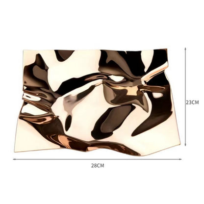Decorative Tray Stainless Steel Wrinkled Mirror Finish
