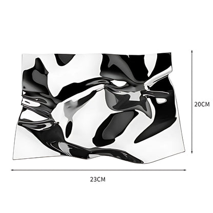 Decorative Tray Stainless Steel Wrinkled Mirror Finish