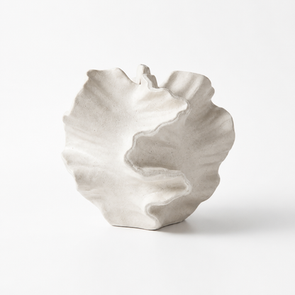 Decorative Vase Folded Wave Texture Stable Base