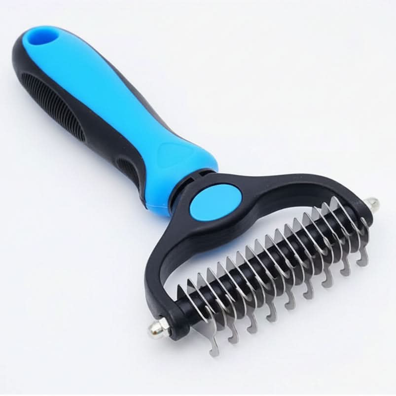 Dematting Brush Double-Sided Stainless Steel Ergonomic Handle