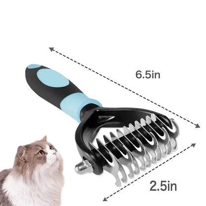 Dematting Brush Double-Sided Stainless Steel Ergonomic Handle