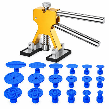 Dent Repair Tool Adjustable Steel Frame Paint-Safe Silicone Base