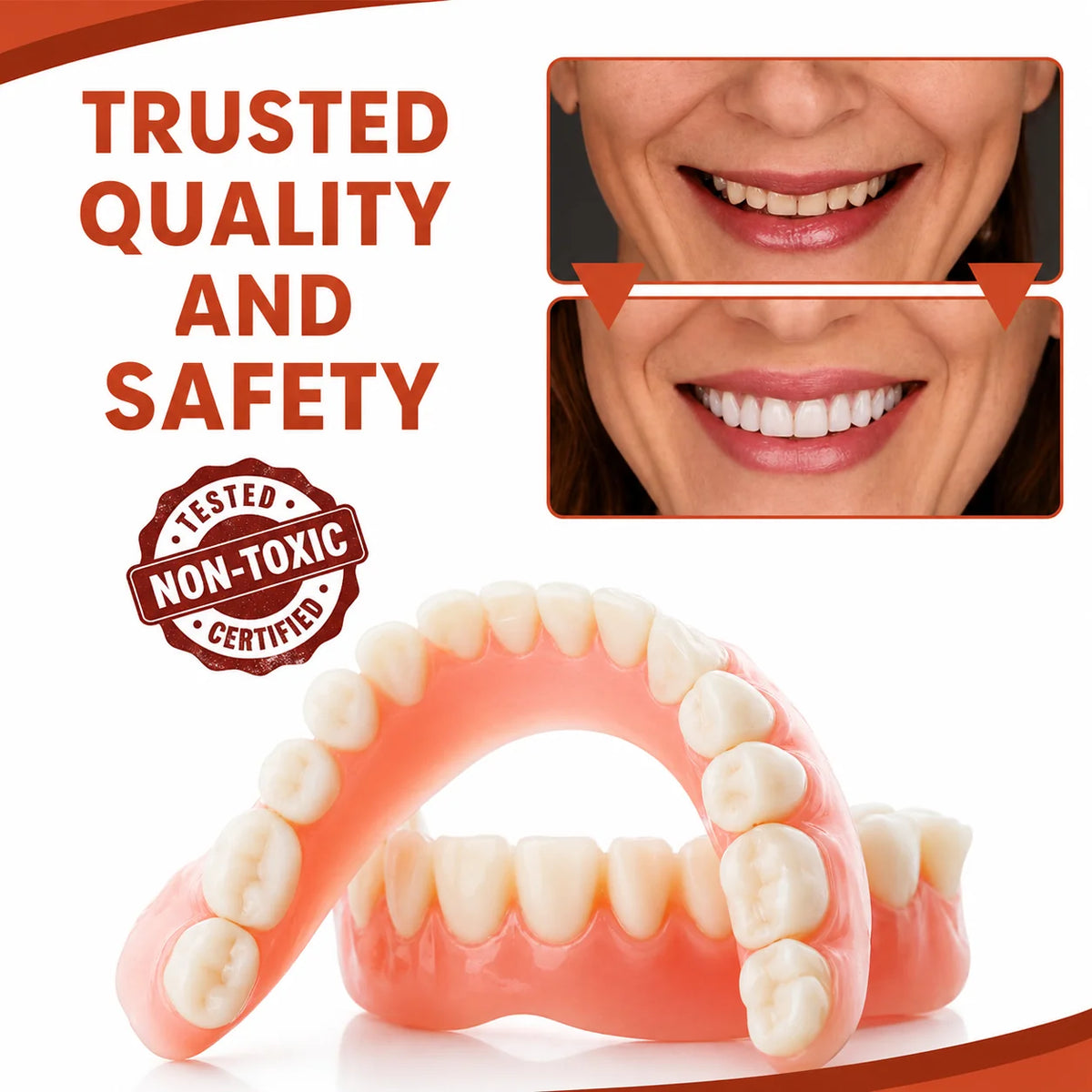 Denture Cushions Soft Silicone Non-Slip Adjustable Fit