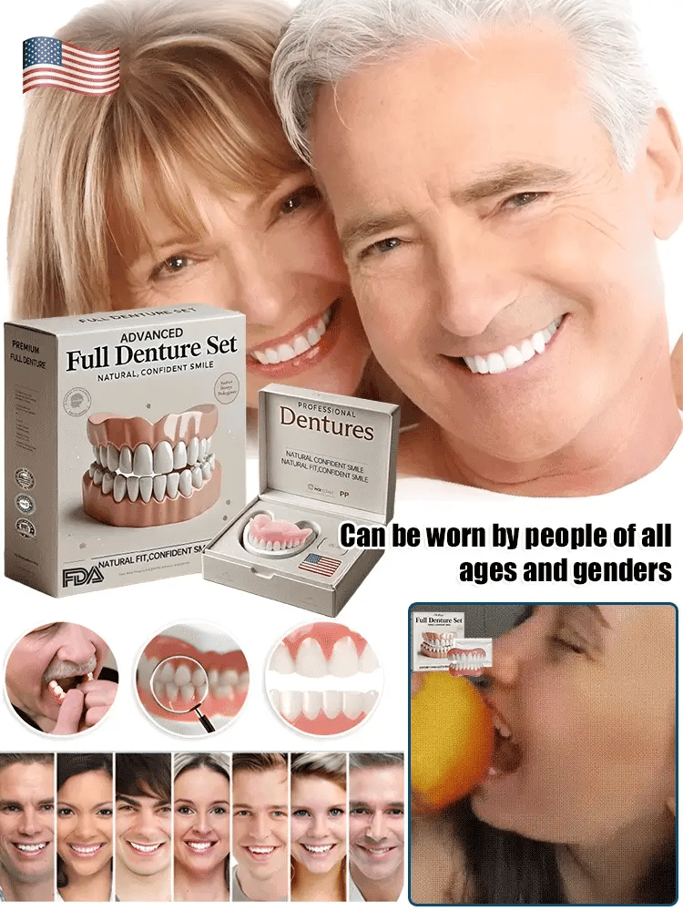 Denture Kit Moldable Boil-And-Bite Upper & Lower Set