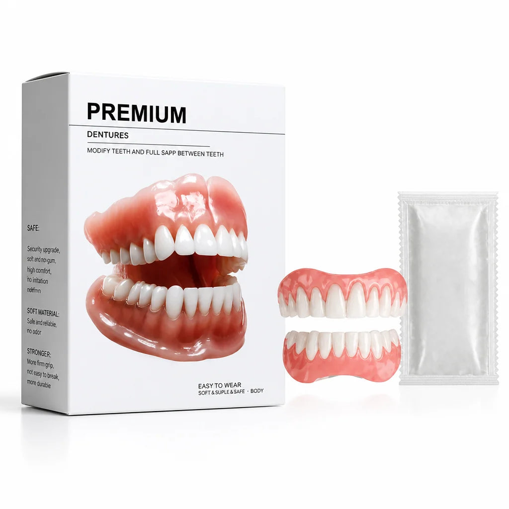 Denture Set Boil-and-Bite Upper & Lower Reusable