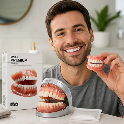 Denture Set Boil-and-Bite Upper & Lower Reusable