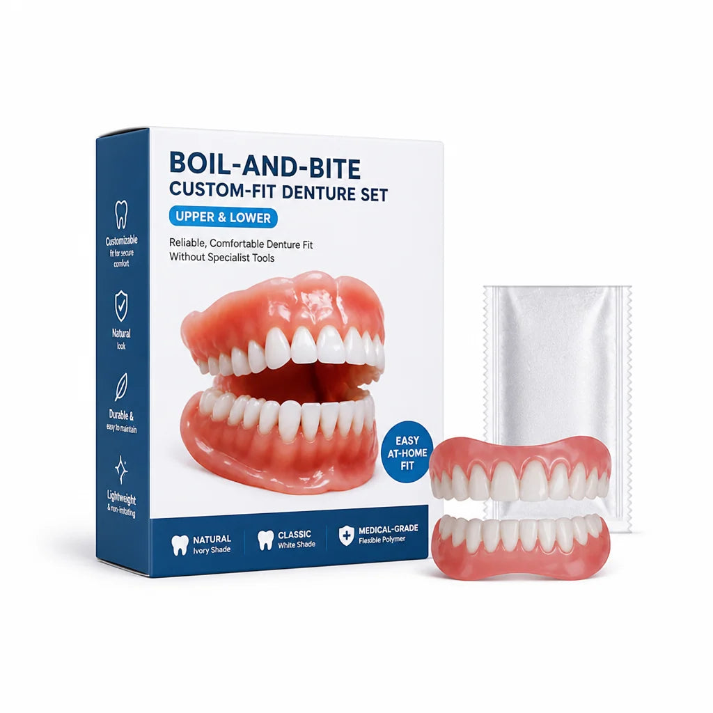 Denture Set Heat-Moldable Custom Fit Upper & Lower