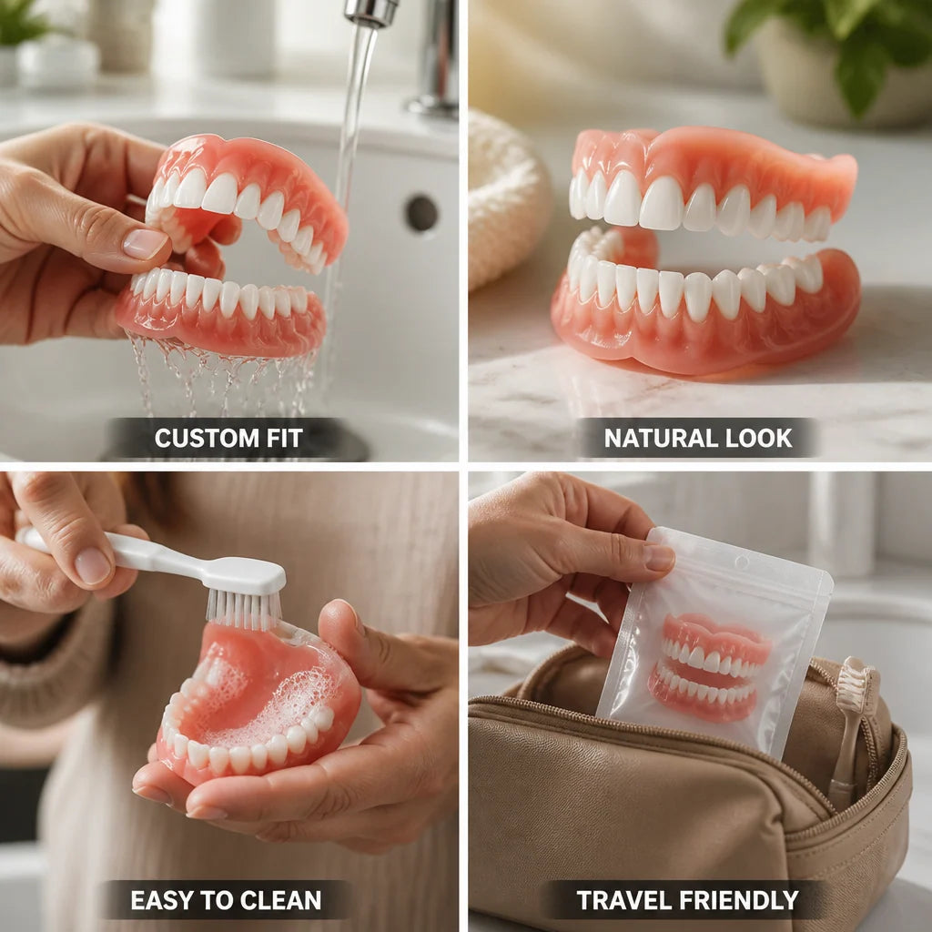 Denture Set Heat-Moldable Custom Fit Upper & Lower