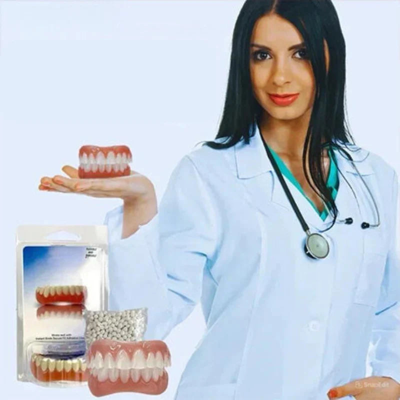 Denture Set Silicone Upper & Lower Flexible Fit