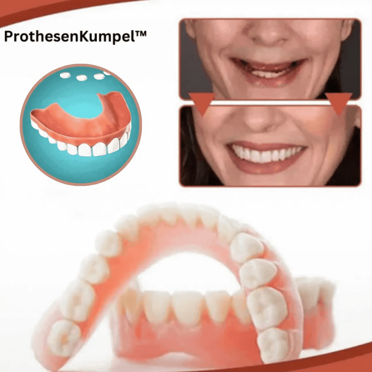 Denture Set Silicone Upper & Lower Flexible Fit