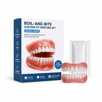 Denture Set Upper & Lower Boil-and-Bite Custom Fit
