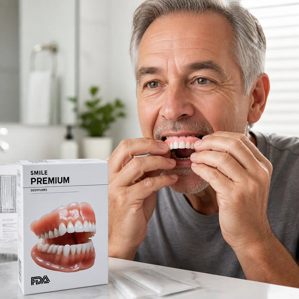 Denture Set Upper & Lower Boil-and-Bite Custom Fit