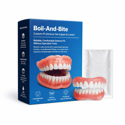 Denture Set Upper & Lower Boil-and-Bite Custom Fit