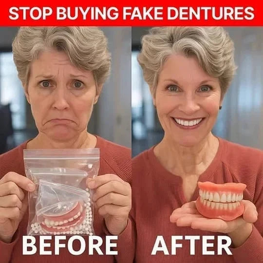 Denture Set Upper & Lower Flexible Cushion Grip