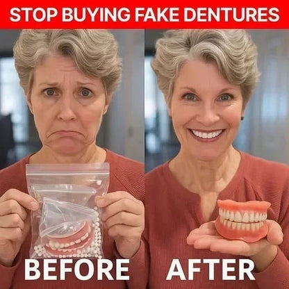 Denture Set Upper & Lower Flexible Cushion Grip