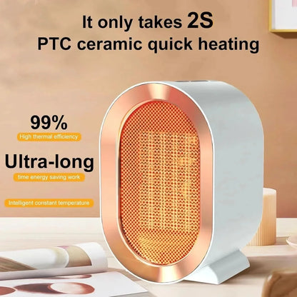 Desk Heater PTC Ceramic Tip-Over & Overheat Protection