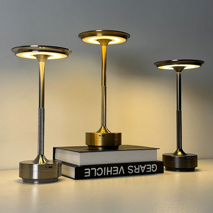 Desk Lamp Brushed Aluminium Rechargeable Touch Dimming