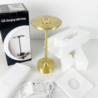 Desk Lamp Brushed Aluminium Rechargeable Touch Dimming