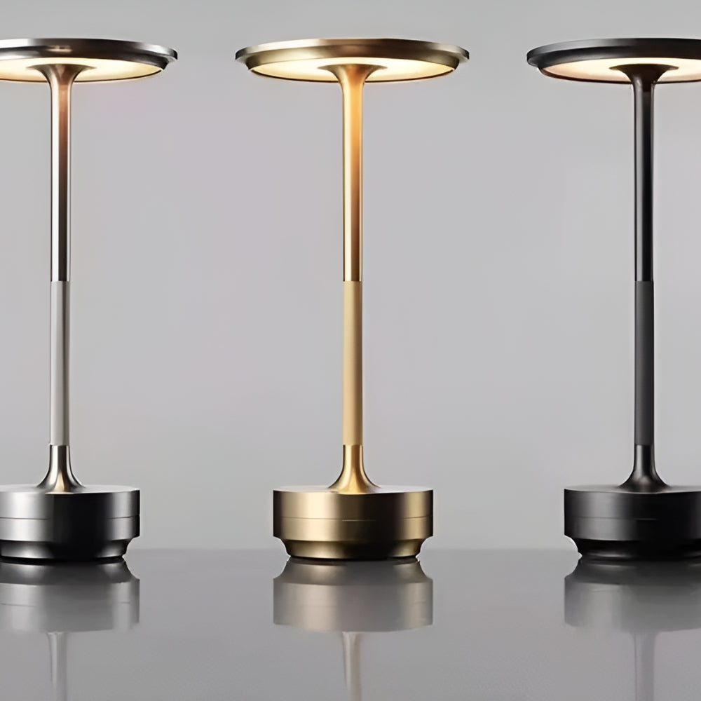 Desk Lamp Brushed Aluminium Rechargeable Touch Dimming