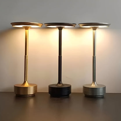 Desk Lamp Brushed Aluminium Rechargeable Touch Dimming