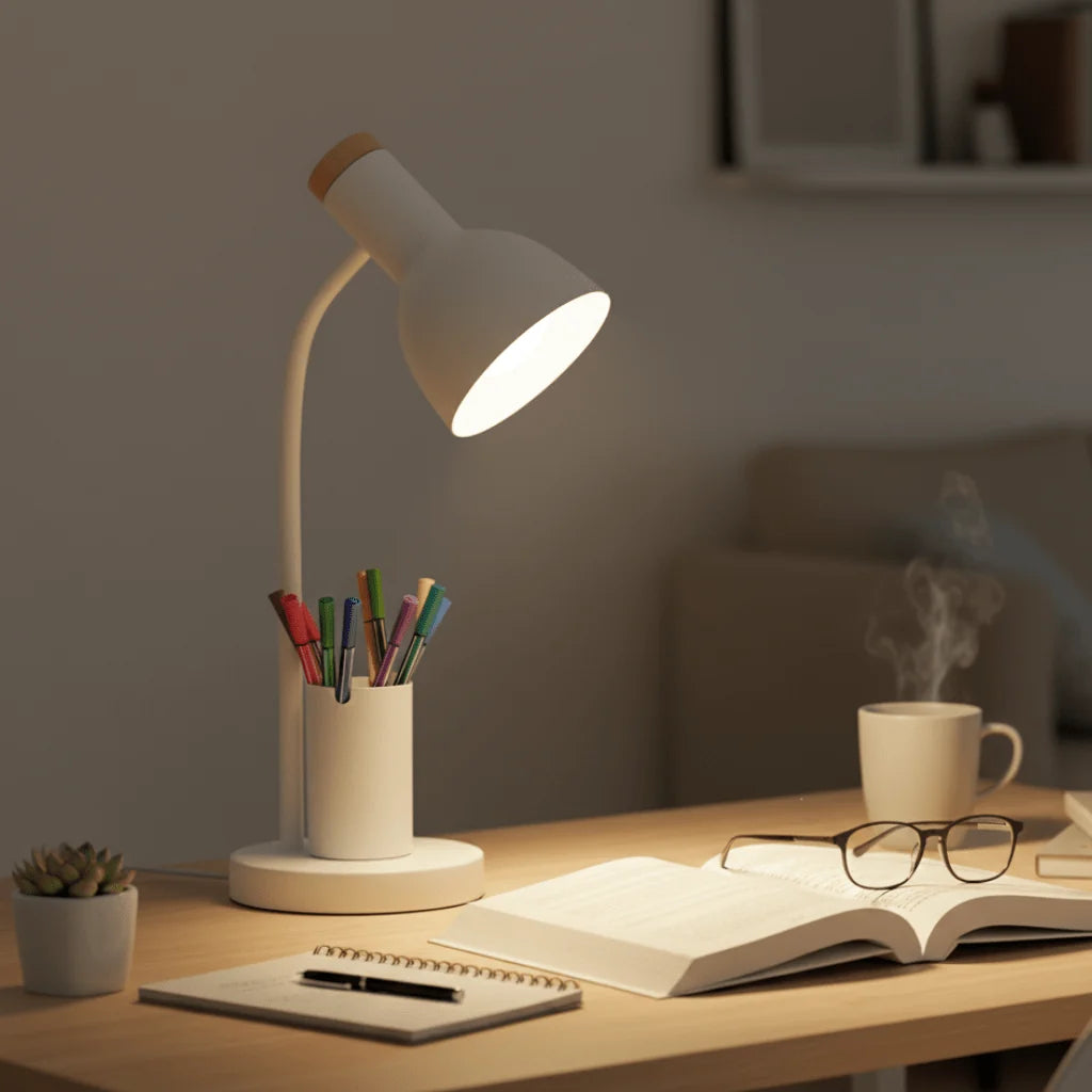 Desk Lamp Integrated Pen Holder Three Color Temperatures