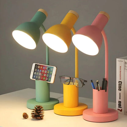 Desk Lamp Integrated Pen Holder Three Color Temperatures
