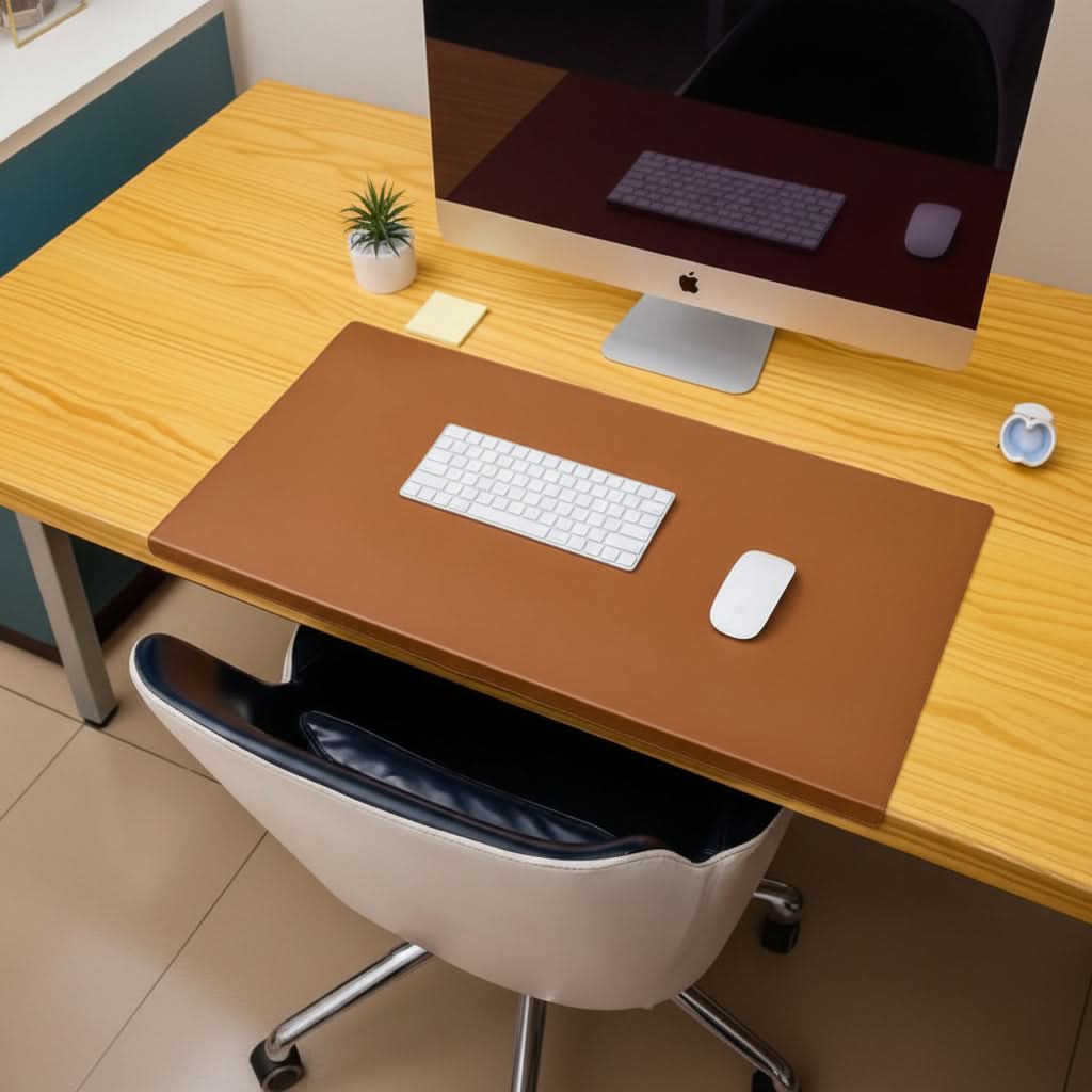 Desk Mat PU Leather Water-Resistant Non-Slip Bottom
