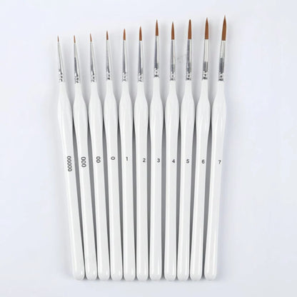Detail Paintbrush Synthetic Bristles Ergonomic Wooden Handle