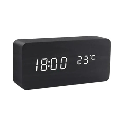 Digital Alarm Clock LED Display Temperature Reading