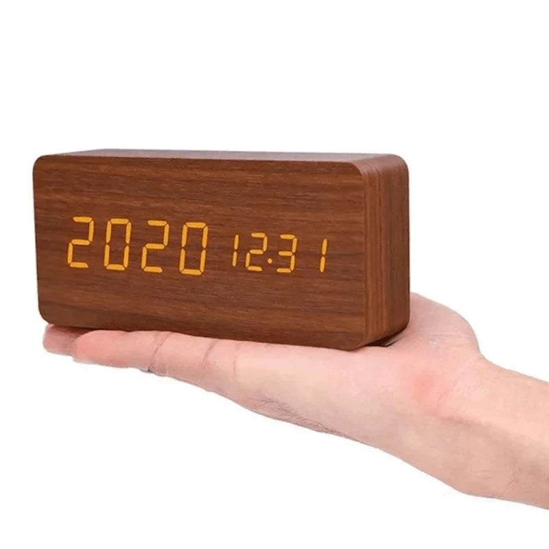 Digital Alarm Clock LED Display Temperature Reading