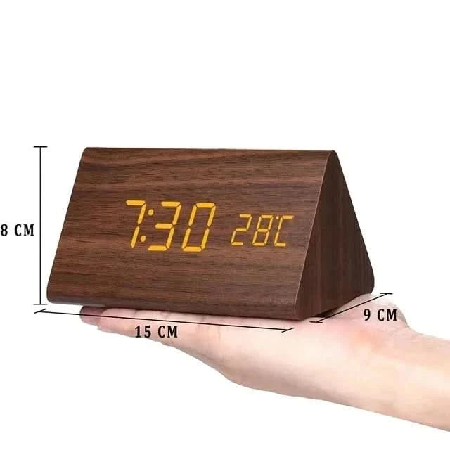 Digital Alarm Clock LED Display Temperature Reading