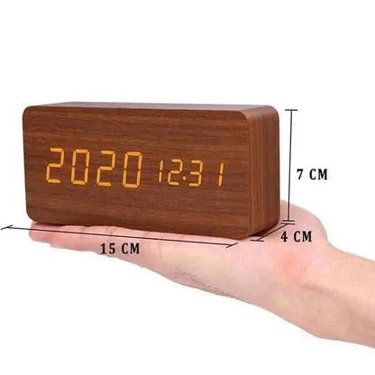Digital Alarm Clock LED Display Temperature Reading