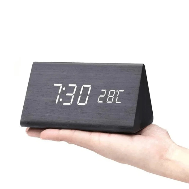 Digital Alarm Clock LED Display Temperature Reading